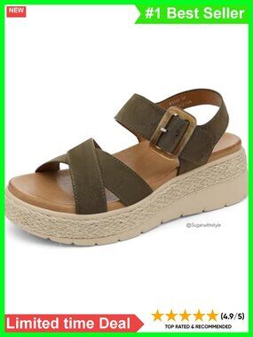 Womens Platform Sandals Low Wedge Orthopedic Arch Support